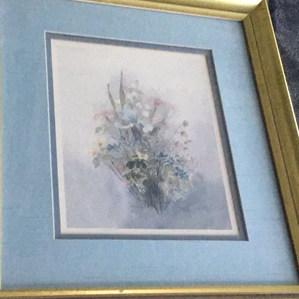 Mary Vincent Bertrand framed water color